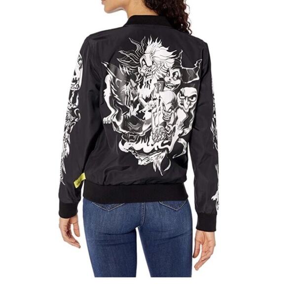 Disney Villains X Heidi Klum Bomber Jacket Sz M lose your soul Cruella Ursula - Picture 1 of 12